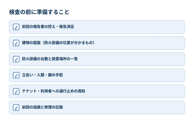 検査の前に準備すること