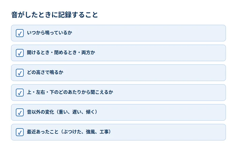音がしたときに記録すること